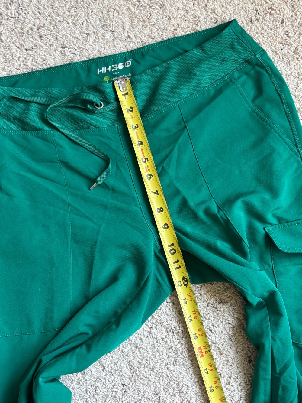 healing hands Emerald Green Women’s M Cargo Drawstring Scrub Pants HH 360 - Picture 8 of 10